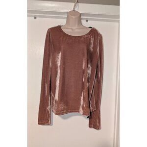 Anthropologie top strappy open back velvet sz XL